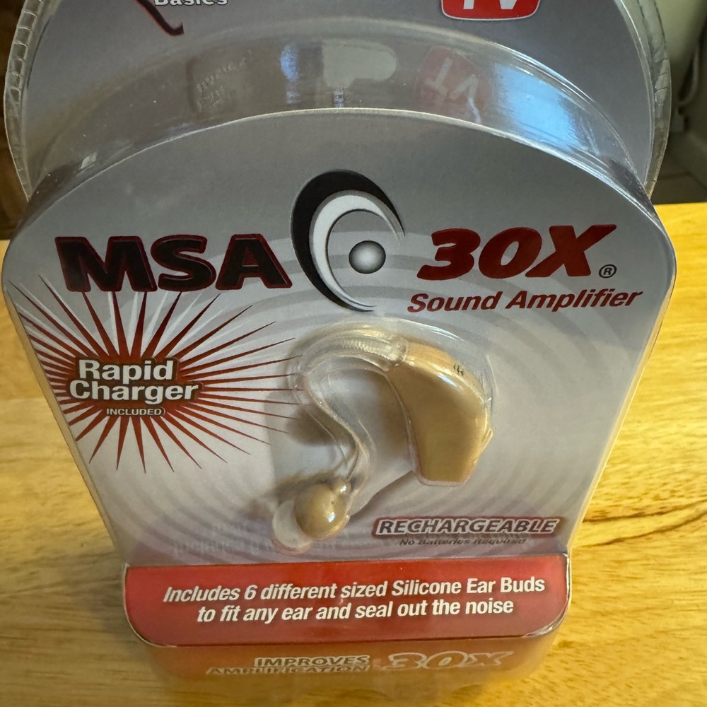 New MSA 30X Gold Earbud Sound Amplifier